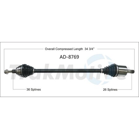 Surtrack Axle Cv Axle Shaft, Ad-8769 AD-8769